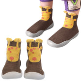 Soft and Stretchy Cotton Sock Shoes for Baby (Brown Deer)